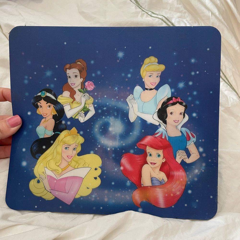 Cute Disney Princess / Cinderella’s castle iridescent mouse pad